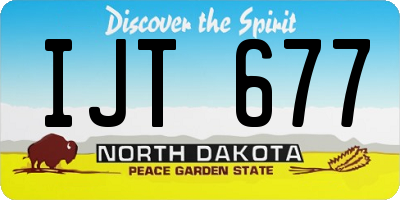 ND license plate IJT677