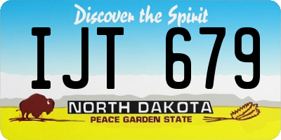 ND license plate IJT679