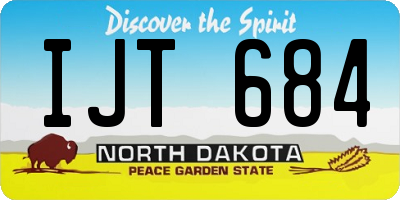 ND license plate IJT684