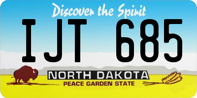ND license plate IJT685