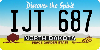 ND license plate IJT687