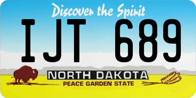 ND license plate IJT689