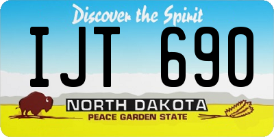 ND license plate IJT690
