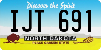 ND license plate IJT691