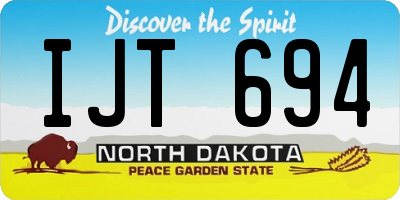 ND license plate IJT694