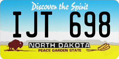 ND license plate IJT698