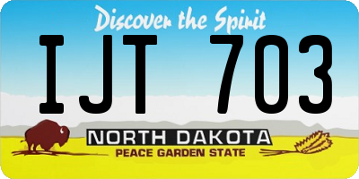 ND license plate IJT703