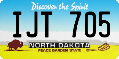 ND license plate IJT705