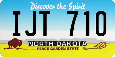 ND license plate IJT710