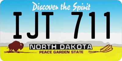 ND license plate IJT711