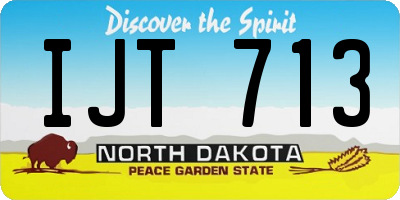 ND license plate IJT713