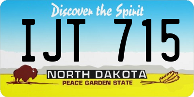 ND license plate IJT715
