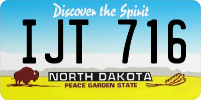 ND license plate IJT716