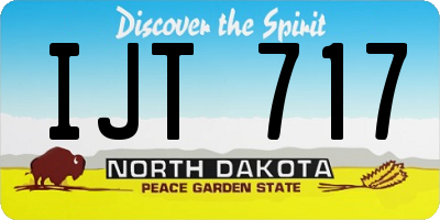 ND license plate IJT717