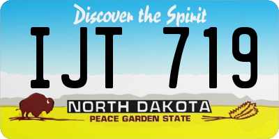 ND license plate IJT719