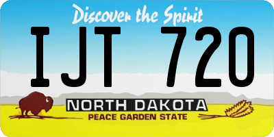 ND license plate IJT720
