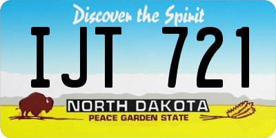 ND license plate IJT721