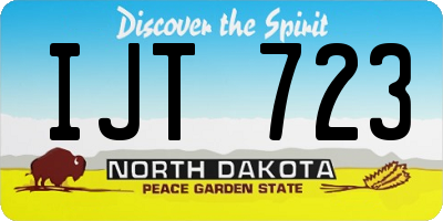 ND license plate IJT723
