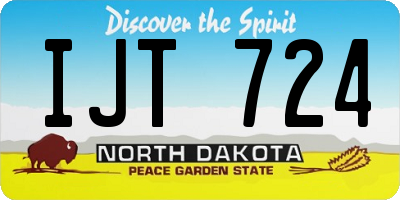 ND license plate IJT724