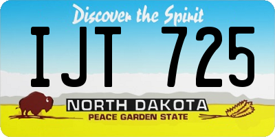 ND license plate IJT725