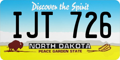 ND license plate IJT726