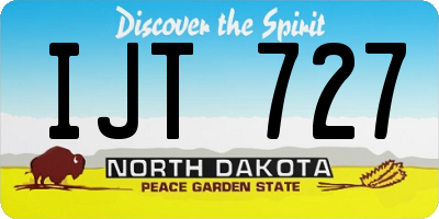 ND license plate IJT727