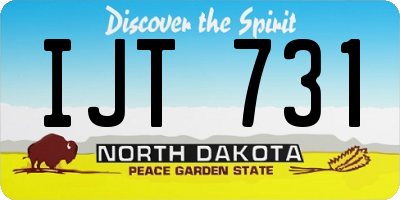 ND license plate IJT731