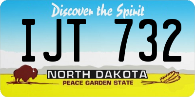 ND license plate IJT732