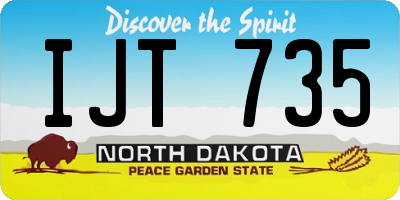 ND license plate IJT735
