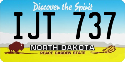 ND license plate IJT737