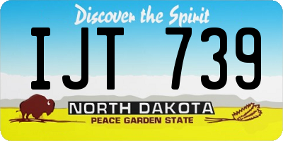 ND license plate IJT739