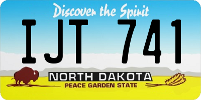 ND license plate IJT741