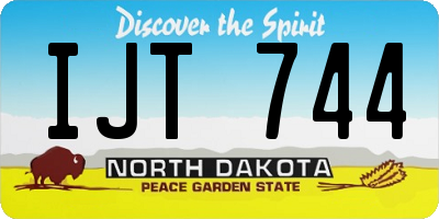 ND license plate IJT744