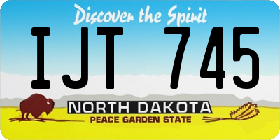 ND license plate IJT745