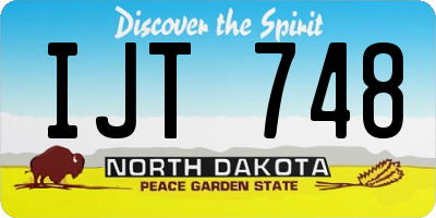 ND license plate IJT748