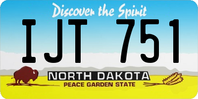 ND license plate IJT751