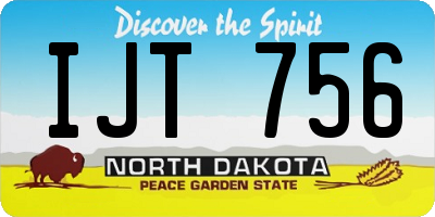 ND license plate IJT756