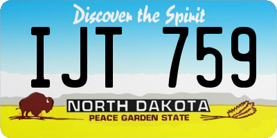 ND license plate IJT759