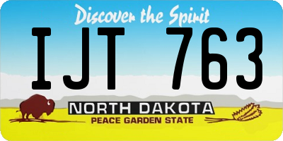 ND license plate IJT763
