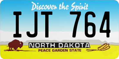 ND license plate IJT764