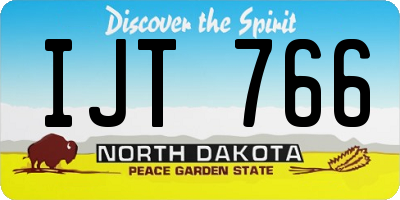 ND license plate IJT766