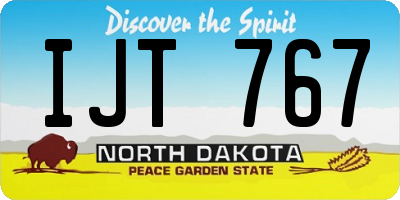 ND license plate IJT767