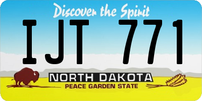 ND license plate IJT771