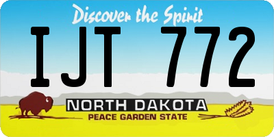 ND license plate IJT772