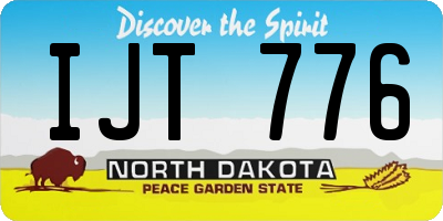 ND license plate IJT776