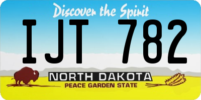 ND license plate IJT782