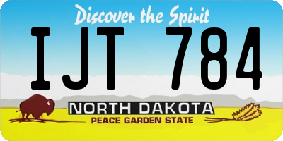 ND license plate IJT784