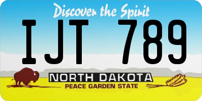 ND license plate IJT789