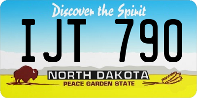 ND license plate IJT790