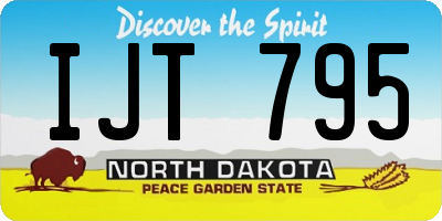ND license plate IJT795